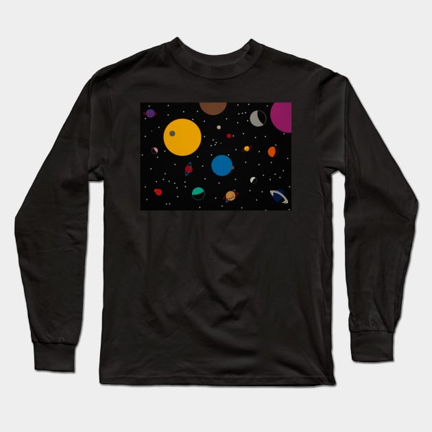 Outer Space Long Sleeve T-Shirt by Rosi Feist